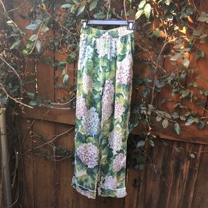Dolce & Gabbana silk floral print pants Made in Italy